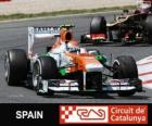 Adrian Sutil - Force India - Circuit de Catalunya, Barcellona, 2013