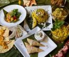 Diversi piatti della cucina internazionale