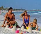 Famiglia in spiaggia