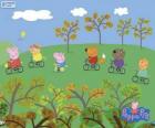 Peppa Pig e le sue amiche in bicicletta