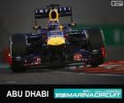 Sebastian Vettel festeggia la vittoria nel Gran Premio di Abu Dhabi 2013