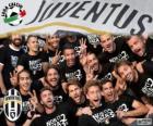 Juventus, campione del campionato di calcio italiano. Lega Calcio Serie A 2013-2014