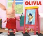 Olivia il piccolo maiale dipinto un quadro