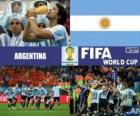 Argentina celebra la sua classificazione, Brasile 2014