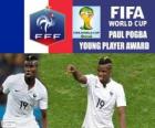 Paul Pogba, premio giovane giocatore. Mondiali di calcio Brasile 2014