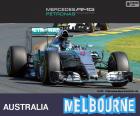 Nico Rosberg, la Mercedes, Gran Premio di Australia 2015, secondo posto