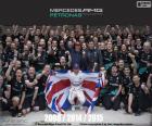 Lewis Hamilton, campione del mondo di Formula 1 2015 con Mercedes. Suo terzo titolo 2008, 2014 e 2015