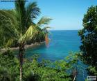 Il mare da un'isola tropicale