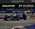 Il pilota inglese Lewis Hamilton, terzo nel Grand Prix di Singapore 2016 con la sua Mercedes