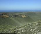 Paesaggio vulcanico nel Parco nazionale di Timanfaya, Lanzarote, Isole Canarie, Spagna