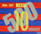 Leo Messi 500 gol con la maglia del Barcellona, dalla stagione 2004/2005 fino al 2016/2017. Congratulazioni!
