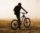 Ciclista della bici di montagna