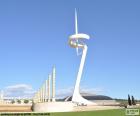 La Torre delle telecomunicazioni di Montjuic è stato progettato dall'architetto Santiago Calatrava e fu costruita tra il 1989 e il 1992, l'anello Olimpico Montjuïc a Barcellona