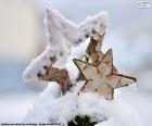 Due stelle con neve