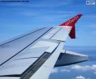 Ala di un aereo di Air Berlin in volo