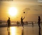 Tramonto sulla spiaggia