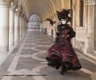 Un elegante costume tipico della città di Venezia