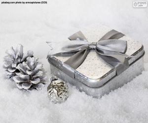 Rompicapo di Regalo di Natale sulla neve