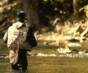 Rompicapo di River pescatore in azione