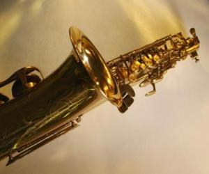 Rompicapo di Sax o sassofono, strumento musicale del vento