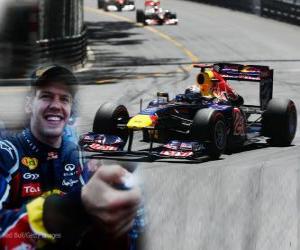 Rompicapo di Sebastian Vettel festeggia la sua vittoria nel Gran Premio di Monaco (2011)