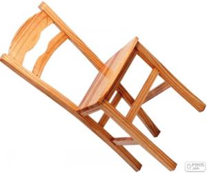 Rompicapo di Sedia in legno semplice