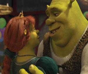 Rompicapo di Shrek e Fiona, una coppia di orchi in amore