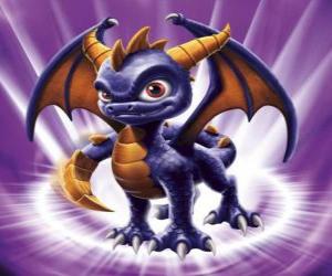 Rompicapo di Skylander Spyro, il drago è un avversario temibile che può volare e sparare fuoco dalla bocca. Skylanders Magia