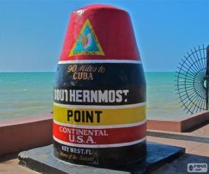 Rompicapo di Southernmost Point, (più meridionale), Key West, Florida, Stati Uniti