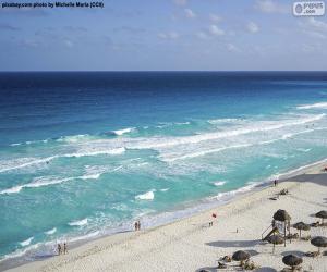 Rompicapo di Spiaggia a Cancun, Messico