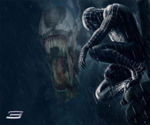 Rompicapo di Spiderman parti Venom con molti dei suoi poteri e abilità