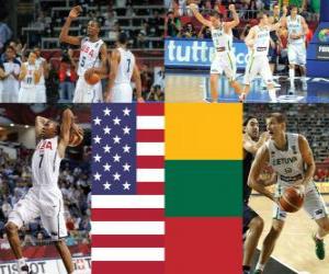Rompicapo di Stati Uniti - la Lituania, le semifinali, 2010 mondiale di pallacanestro maschile Turchia