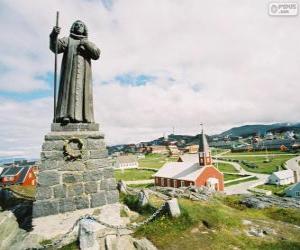 Rompicapo di Statua di Hans Egede, Nuuk, Groenlandia