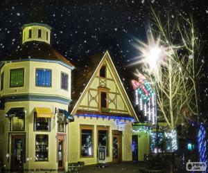 Rompicapo di Strada con luci di Natale