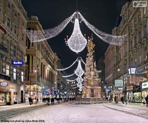 Rompicapo di Street decorato per Natale