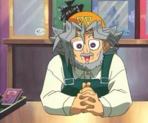 Rompicapo di Sugoroku Muto o Salomone Muto è il nonno di Yugi e il proprietario di un negozio di giochi da tavolo