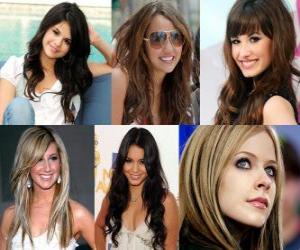 Rompicapo di Superstar, Selena Gomez, Miley Cyrus, Demi Lovato, Ashley Tisdale, Vanessa Hudgens, Avril Lavigne