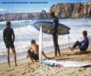 Rompicapo di Surfisti sulla spiaggia