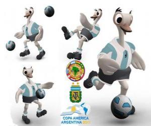Rompicapo di Suri mascotte della Coppa America, Argentina 2011, un comune nandù, è spesso chiamato American Struzzo