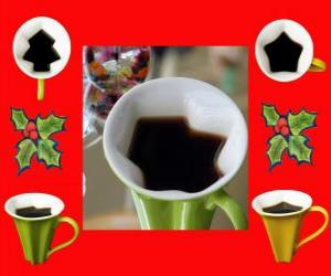 Rompicapo di tazze da caffè Natale forme