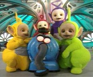 Rompicapo di Teletubbies con Noo-noo, l'aspirapolvere che si prende cura di loro