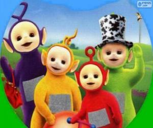 Rompicapo di Teletubbies: Tinky Winky, Laa-Laa, Po e Dipsy