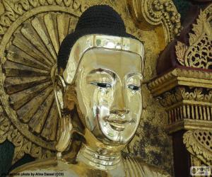 Rompicapo di Testa di Buddha d'oro