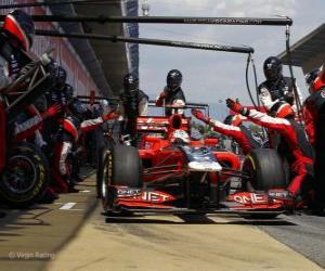 Rompicapo di Timo Glock - Virgin - Barcellona 2011