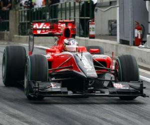 Rompicapo di Timo Glock - Virgin - Gran Premio d'Ungheria 2010