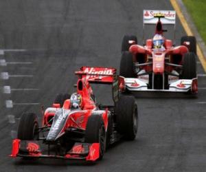 Rompicapo di Timo Glock - Virgin - Melbourne 2010