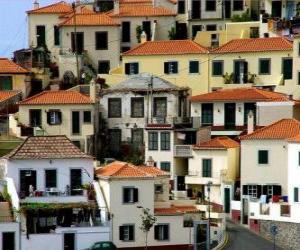 Rompicapo di Tipiche case del villaggio di Câmara de Lobos - Madeira - (Portogallo)