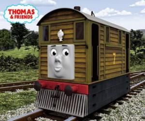 Rompicapo di Toby è la locomotiva marrone n. 7
