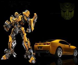 Rompicapo di Transformers, la macchina e il robot in cui si trasforma