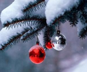 Rompicapo di Tre palle di Natale da appendere albero